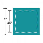 Sizzix Bigz L Square Die; 4.5 in finished size, 5 in outer dimension, teal background