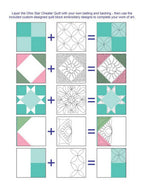DIME - Ohio Star Cheater Quilt With Designs