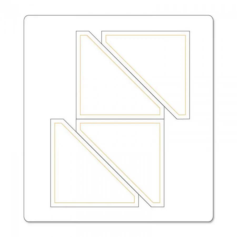 Sizzix Bigz Die Half-Square Triangles, 2 1/2 inch assembled square cutting die
