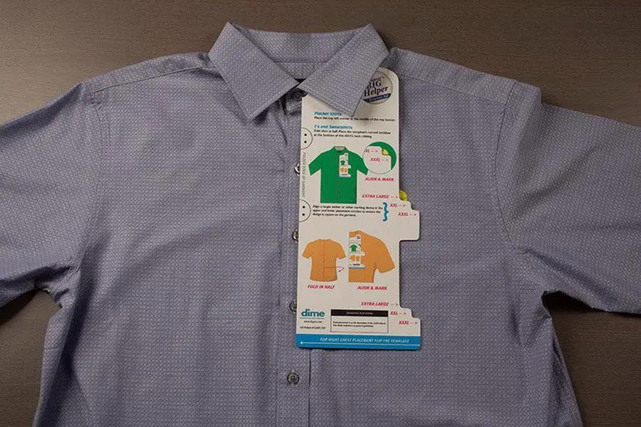 DIME Embroiderers BIG Helper embroidery kit on lavender shirt background.