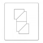 Sizzix Bigz Die Half-Square Triangles, 1 1/2 inch assembled square for cutting machines