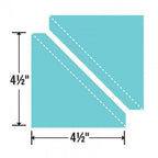 Sizzix Bigz Die Half-Square Triangles, 4 1/2in assembled square in teal