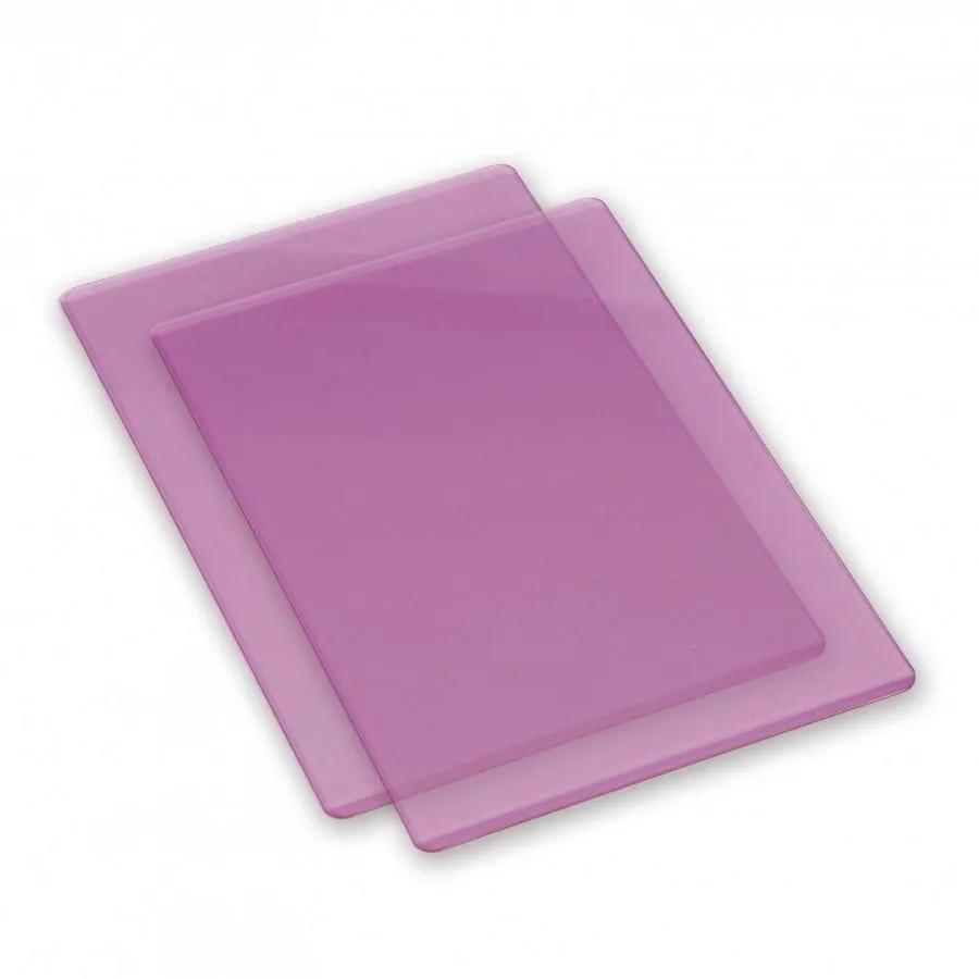 Sizzix Cutting Pads, Standard, 1 Pair in translucent pink plastic