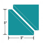 Sizzix Bigz L Die Half-Square Triangles, 5-inch assembled square, teal for cutting machines.