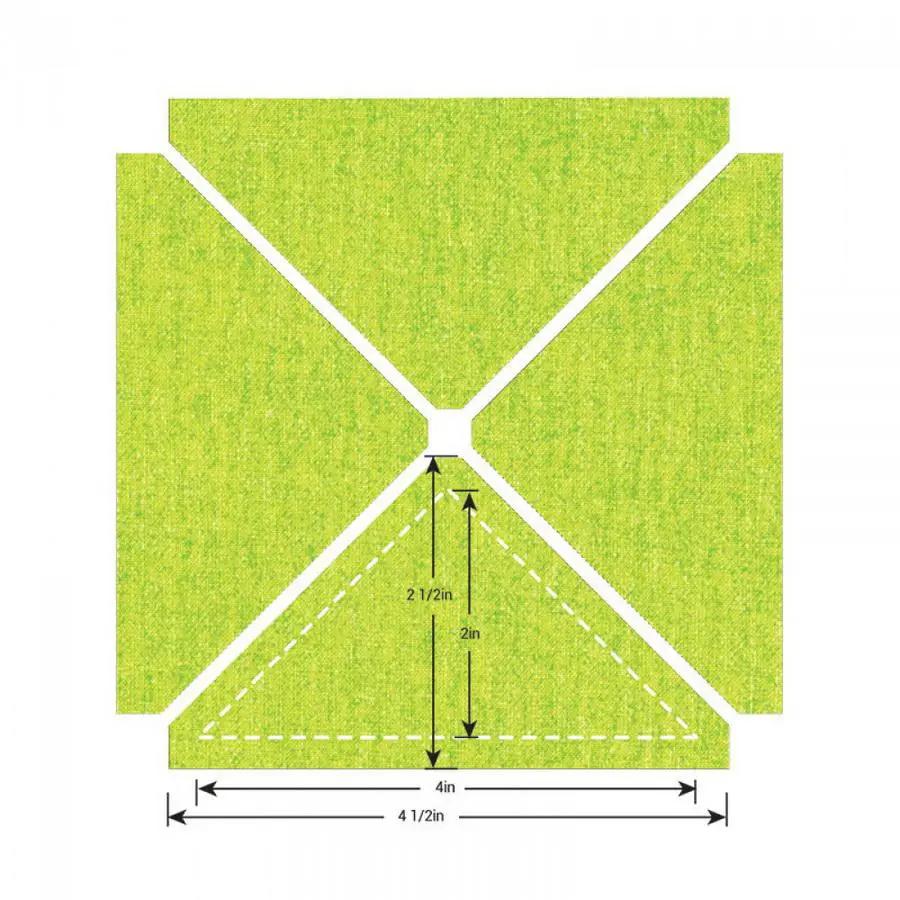 Sizzix Bigz L Triangles Die, lime green cutting die, 2.5in x 4.5in