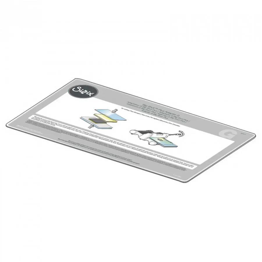 Sizzix Big Shot Plus Adapter G for thinner steel-rule dies; cutting machine accessory.