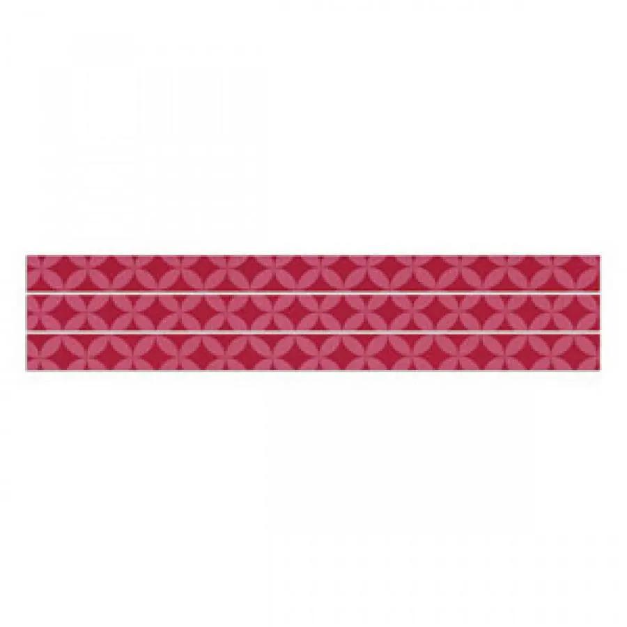 Sizzix Bigz XL 25-inch die strips, pink geometric patterned strips, 1 1/2" wide, 2 pieces