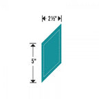 Sizzix Bigz L Chevron die, teal cutting die; 5 in tall by 2.5 in wide; unfinished