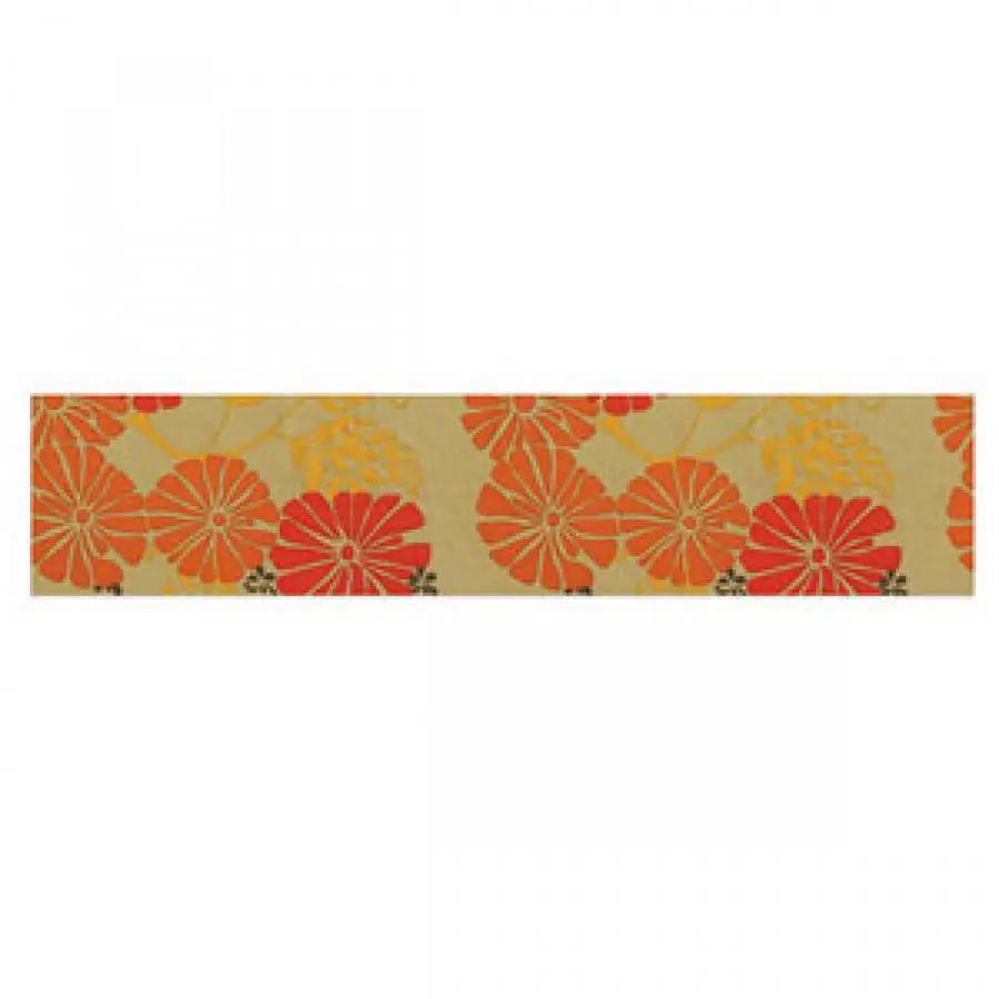 Sizzix Bigz XL 25-inch strip die, 5-inch wide, orange floral pattern on beige background