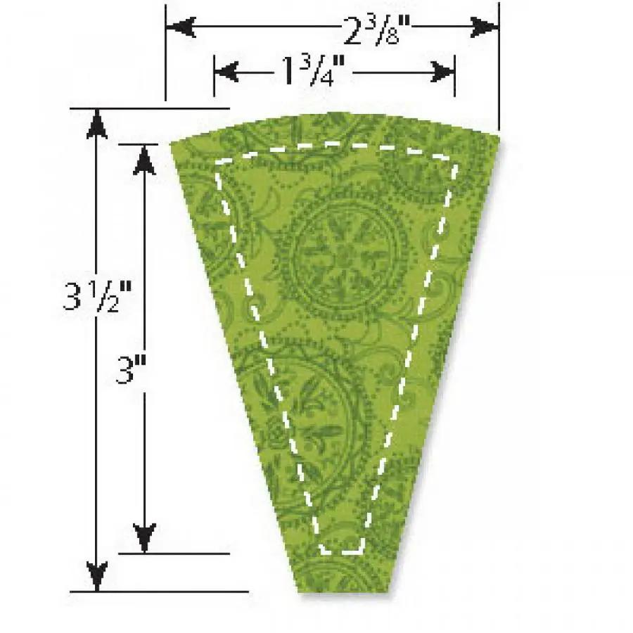 Sizzix Bigz L Die Fan Blade, 30 degrees; green patterned cutting machine die