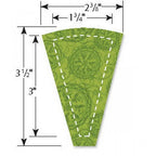 Sizzix Bigz L Die Fan Blade, 30 degrees; green patterned cutting machine die