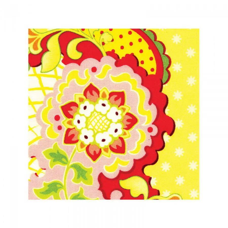 Sizzix Bigz Die Square 4 in finished; cutting machine die by Sizzix, shown with a bright yellow floral pattern.