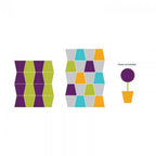 Sizzix Bigz Die - Tumbler Mini cutting dies, colorful tile patterns; flower not included.