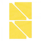 Sizzix Bigz Die Half-Square Triangles, two yellow assembled squares, 2 1/2 inch