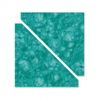 Sizzix Bigz Die Half-Square Triangles teal floral assembled square 3.5in diagonal cut