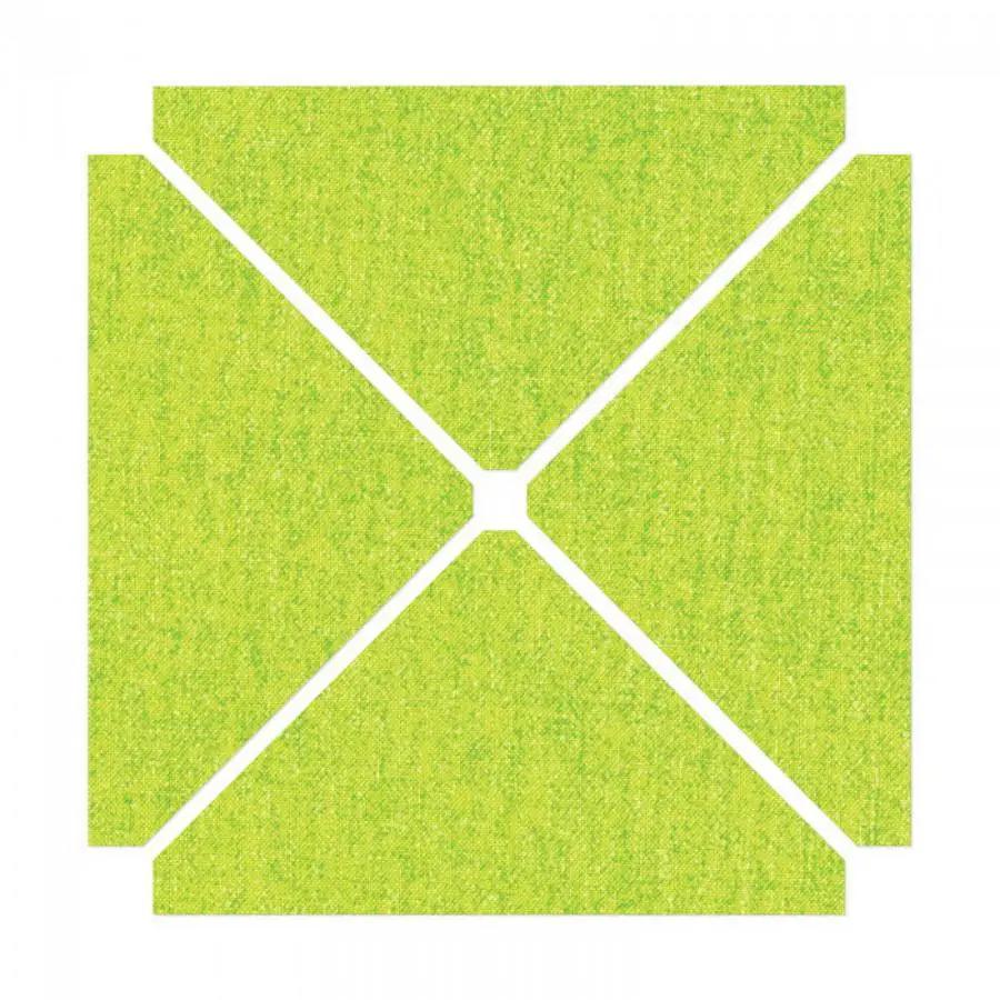 Sizzix Bigz L Die - Triangles; lime-green square with diagonal triangle cuts
