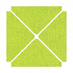 Sizzix Bigz L Die - Triangles; lime-green square with diagonal triangle cuts