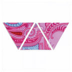 Sizzix Bigz Die Triangles set; three equilateral cutting dies in pink paisley pattern
