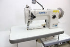 Techsew 2600 Pro Narrow Cylinder Large Bobbin Compound Feed Industrial Sewing Machine with Assembled Table and Motor - Sewingmachinesplus.com