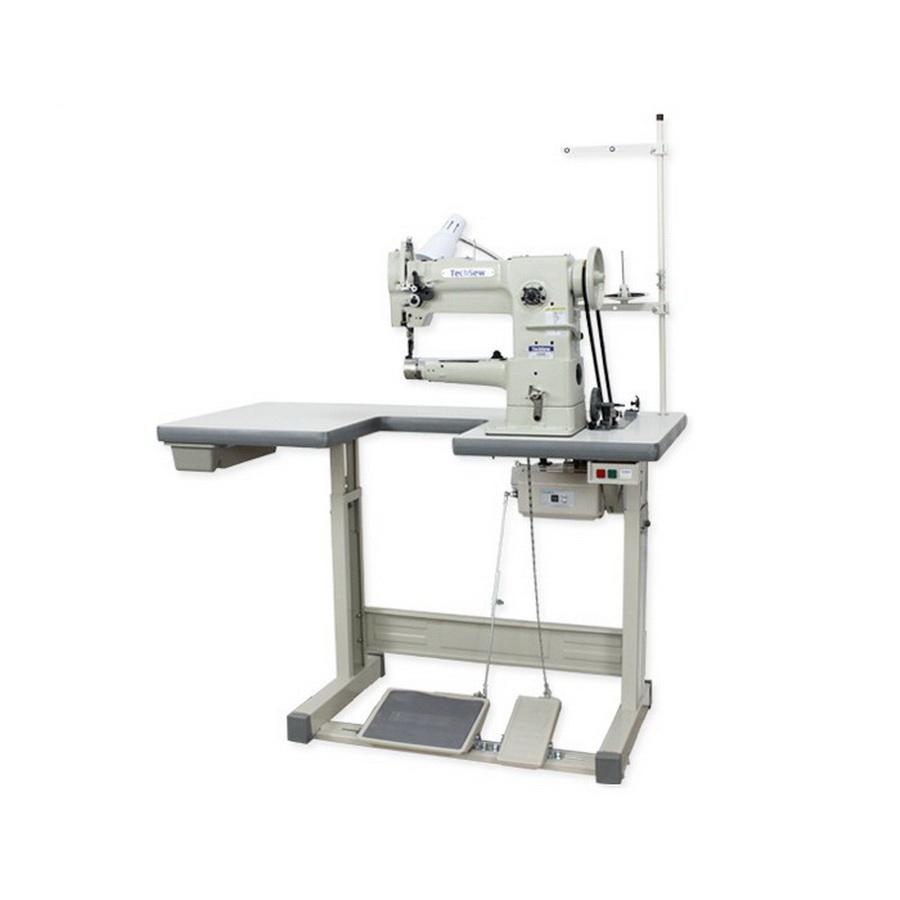 Techsew 2600 Pro Narrow Cylinder Industrial Sewing Machine with Assembled Table and Motor - Sewingmachinesplus.com