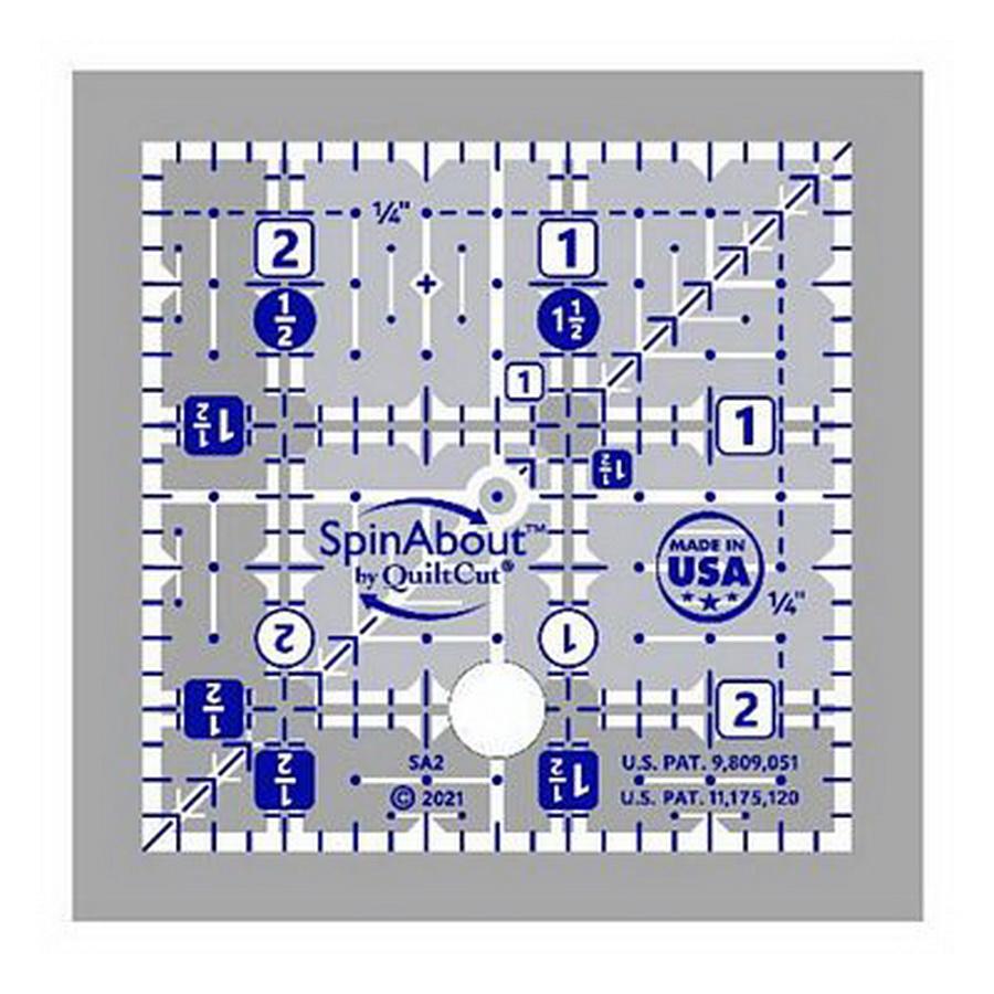 SpinAbout 2.5 in Square Ruler - Sewingmachinesplus.com