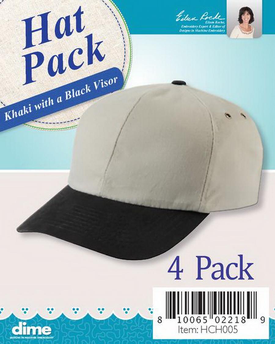 Dime Hat Pack Khaki With Black Visor - Sewingmachinesplus.com