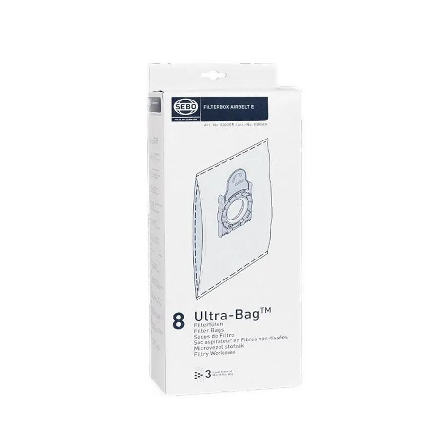 SEBO Ultra-Bag filter bags for Airbelt E Series, box of 8