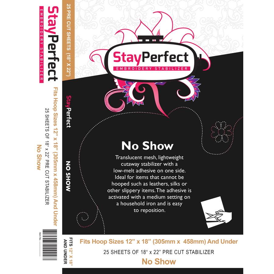 StayPerfect PreCut No Show Mesh Stabilizer - 25 Pack - Sewingmachinesplus.com