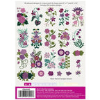 Anita Goodesign Fantasy Floral embroidery design collection; pink and purple florals, 15 designs for 5x7/6x10 hoops.