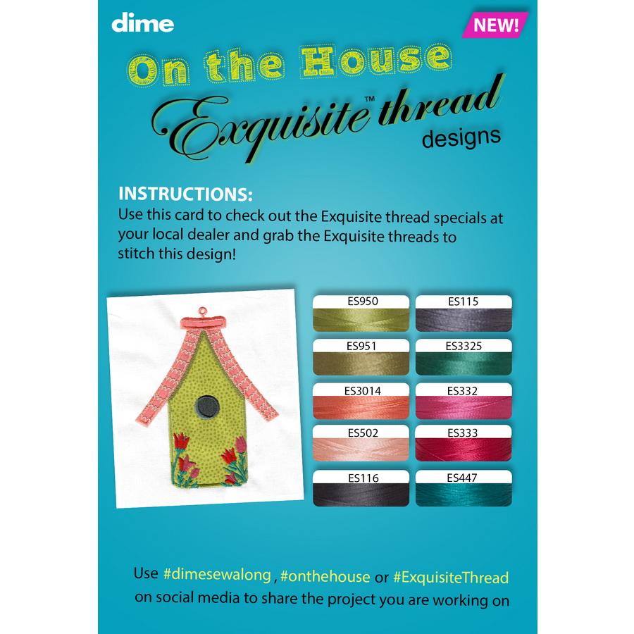 DIME Birdhouse Design Thread Kit Bundle (On The House Program - Week 6) - Sewingmachinesplus.com