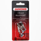 Janome 1/4 Inch Ruler Foot for High Shank, Low Shank or Straight Stitch 7mm/9mm - Sewingmachinesplus.com