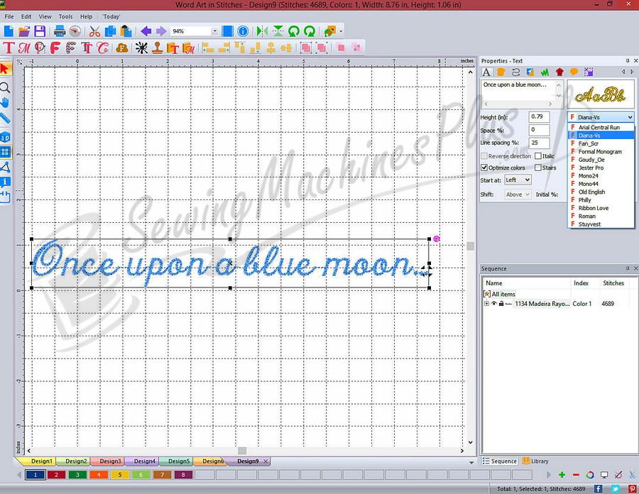 DIME Word Art in Stitches 87