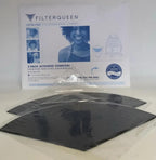 FilterQueen Enviropure vacuum filters 2-pack activated charcoal cones, black.