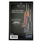 Post filter for Riccar 8900/8955 vacuum; High Flow HEPA pleated, packaged, 1 filter