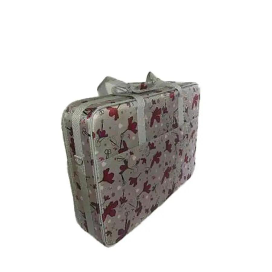 Tutto X - Large Embroidery Project Bag Daisies - Gray - Sewingmachinesplus.com
