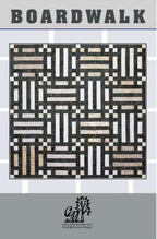 Fabric kit: Boardwalk by Cindi McCracken Designs featuring Bali Poppy Noir fabric strip