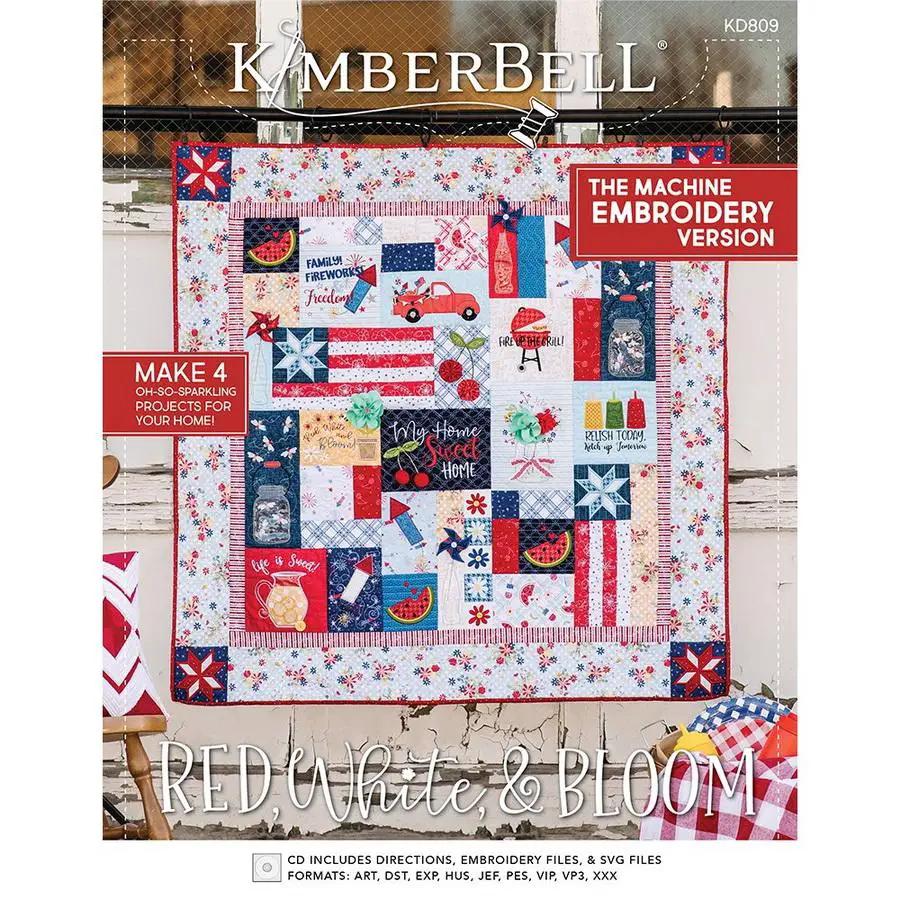 Kimberbell Red White and Bloom - Machine Embroidery CD (KD809) - Sewingmachinesplus.com