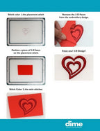 DIME 3 - D Embroidery Foam Variety Pack - 9" x 12" 3mm - 10 Sheets - Sewingmachinesplus.com