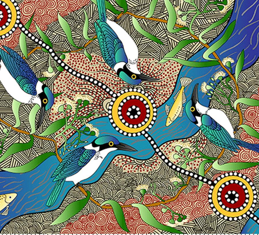 Ready to Sew Aboriginal Goose Chase Pre - cut Quilt Kit - Sewingmachinesplus.com