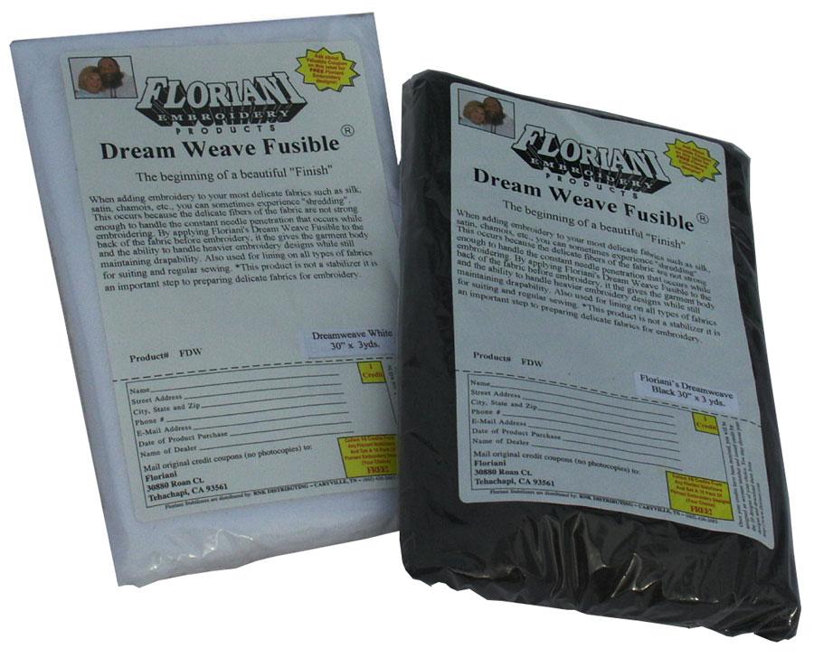 Floriani Dream Weave Black (Fusible) 30 in x 3 yds