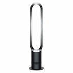 Dyson AM07 tower fan in black with bladeless loop design.