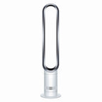 Dyson AM07 tower fan in white, bladeless design with curved loop