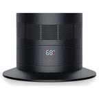 Dyson Hot+Cold Jet Focus Fan AM09 in black with digital display and circular base