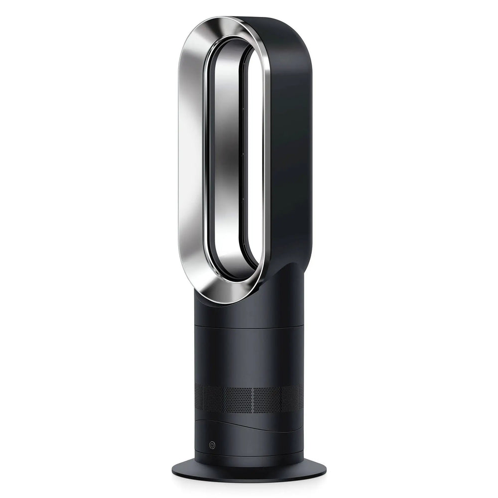 Dyson Hot+Cold Jet Focus Fan AM09 in black, bladeless tower heater and fan.