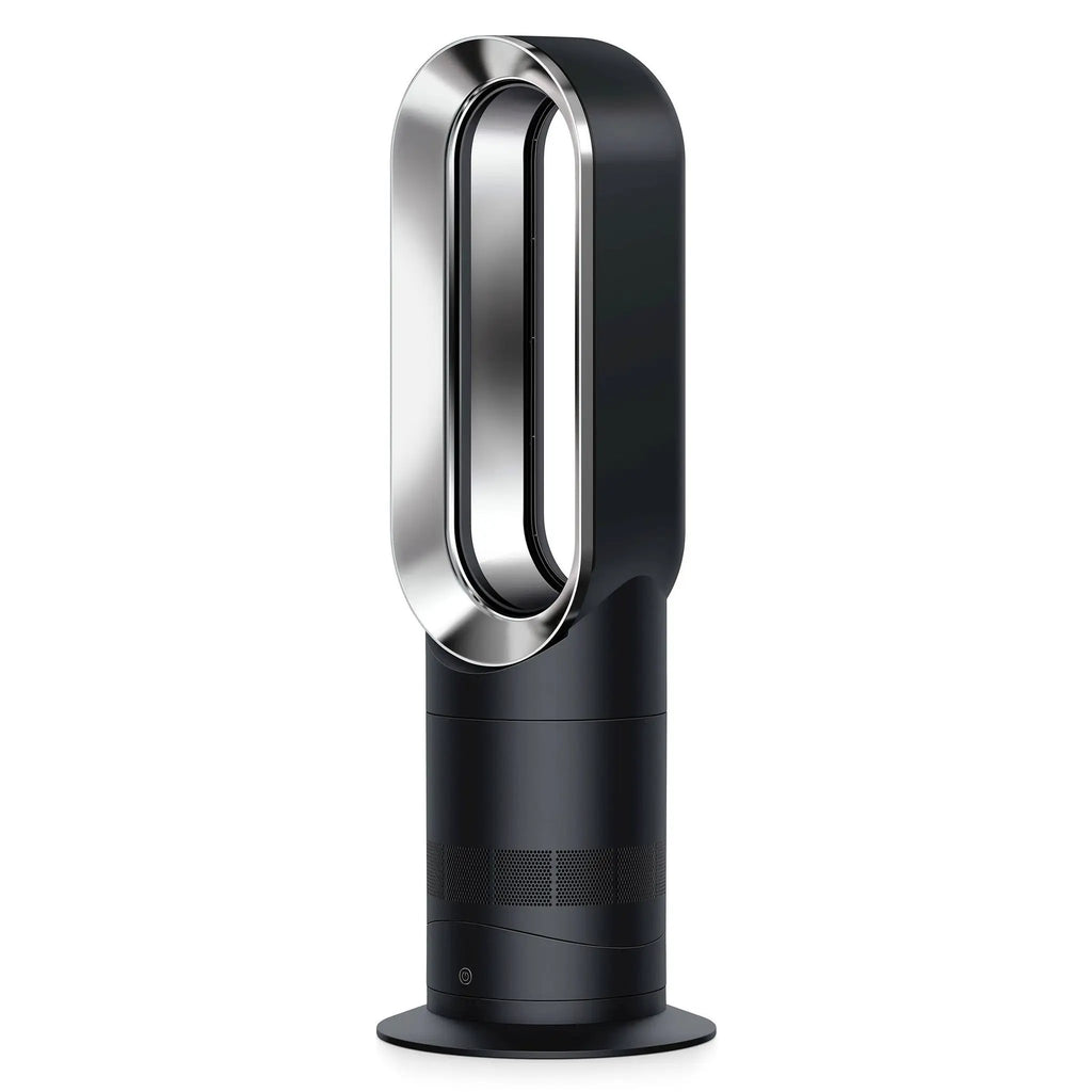 Dyson Hot+Cold Jet Focus Fan AM09 in black, bladeless tower heater and fan.