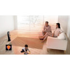 Dyson Hot+Cold Jet Focus Fan AM09 in black; bladeless heater and fan for year-round comfort.