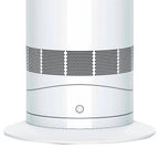 Dyson Hot+Cold Jet Focus Fan AM09, white, cylindrical unit with perforated midsection and power button