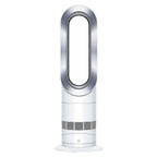 Dyson Hot+Cold Jet Focus Fan AM09, white bladeless tower with chrome accents