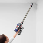 Dyson V8 Animal vacuum with long metallic wand and visible cyclone head