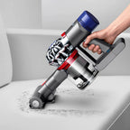 Dyson V8 Absolute cordless stick vacuum with blue top and silver body